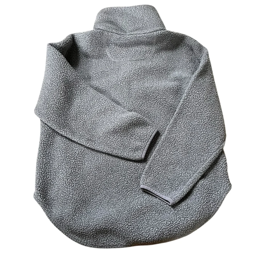 Everlane ReNew Fleece Half-Zip Heathered Gray Size S Women